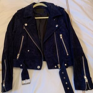 Blank NYC Navy suede jacket
